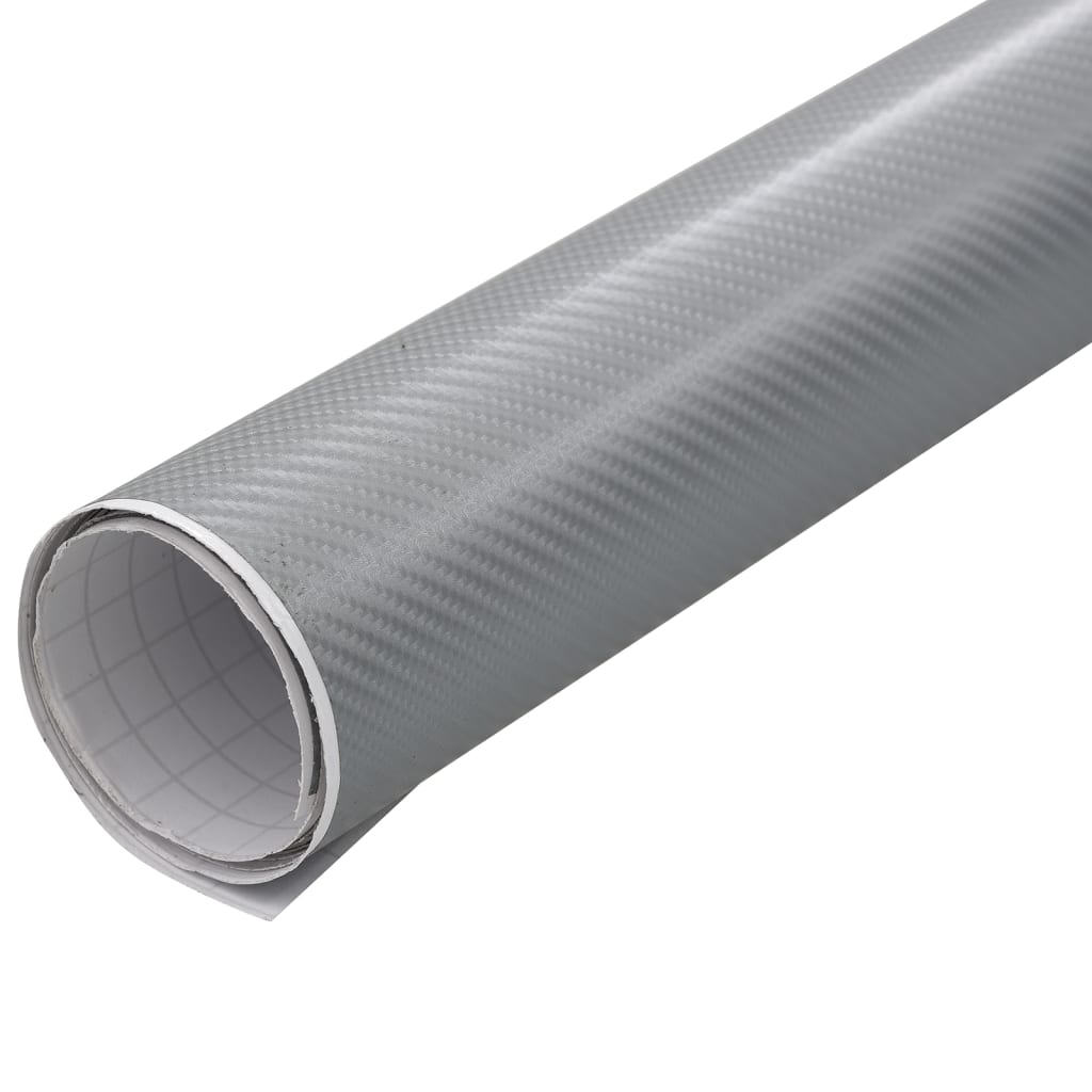 Films adhésifs pour voiture 2 pcs Argent 4D 100x150 cm