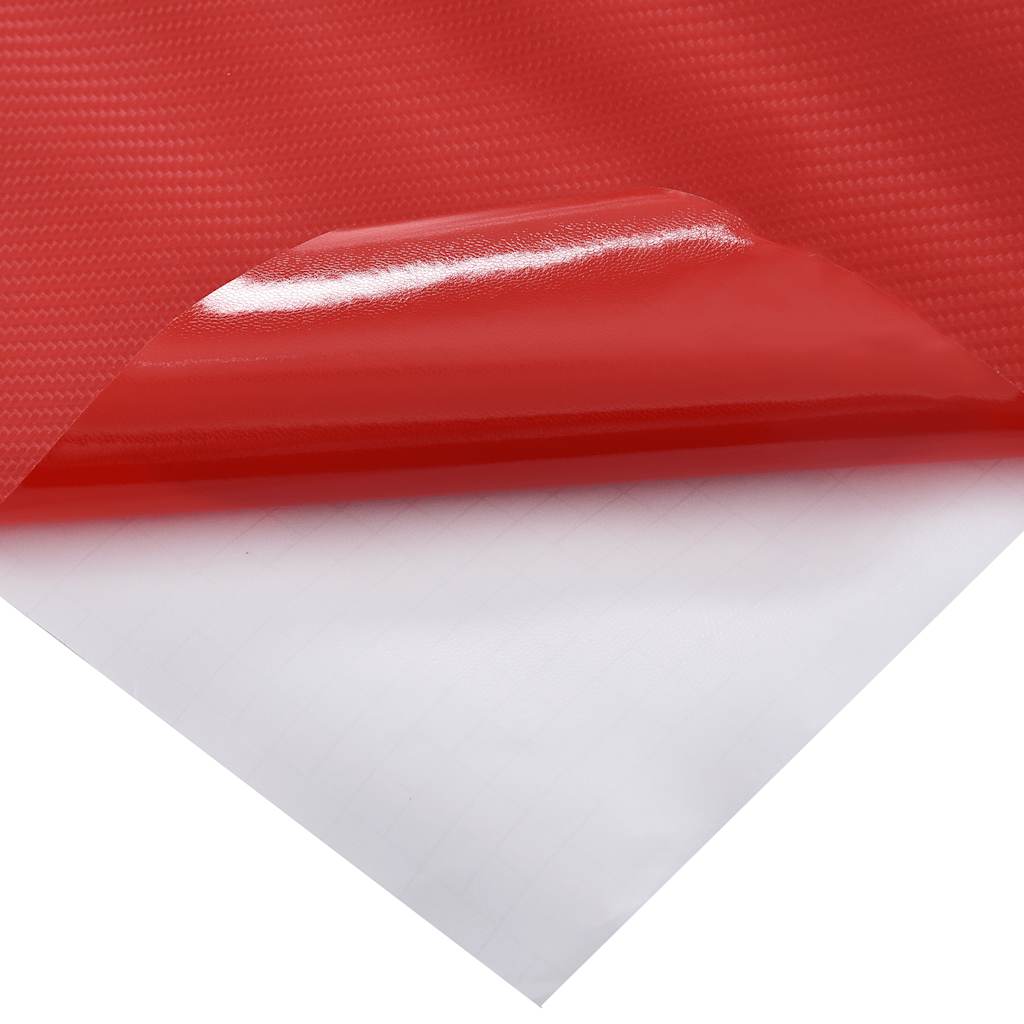 Car foils 2 pcs. 4D Red 100x150 cm+50x150 cm
