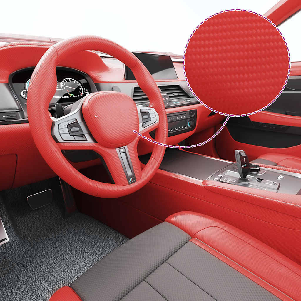 Films adhésifs pour voiture 2 pcs Rouge 4D 100x150 cm