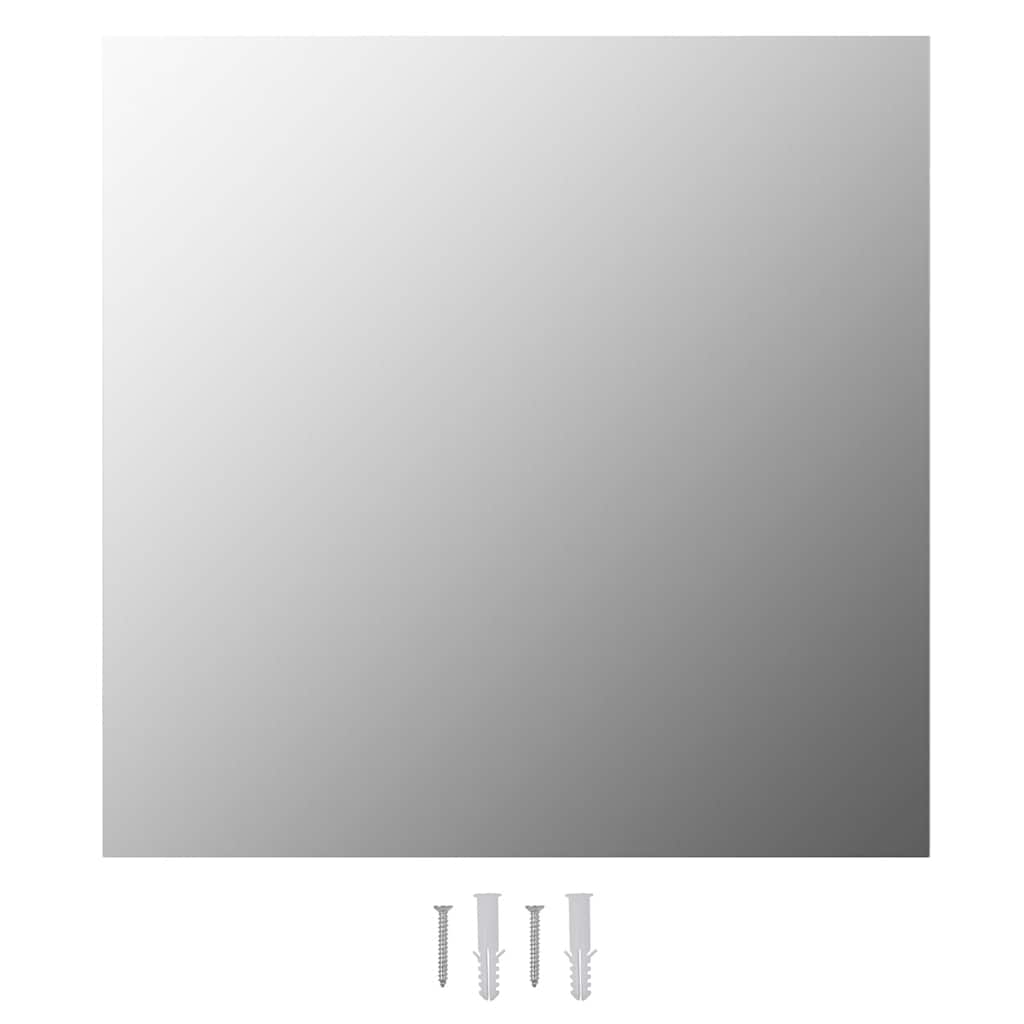 Square Wall Mirror with LED Lighting, Glass