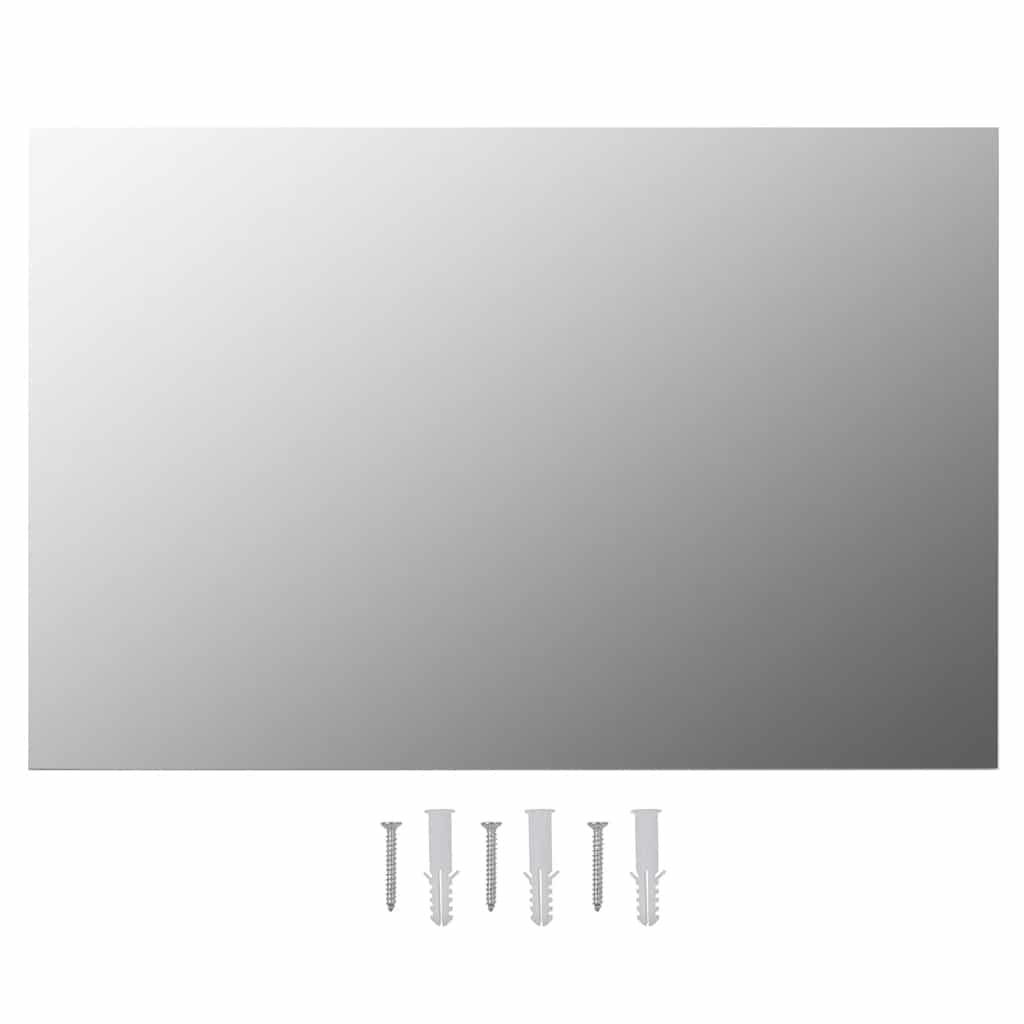 Wall Mirror with LED Lighting Rectangular Glass