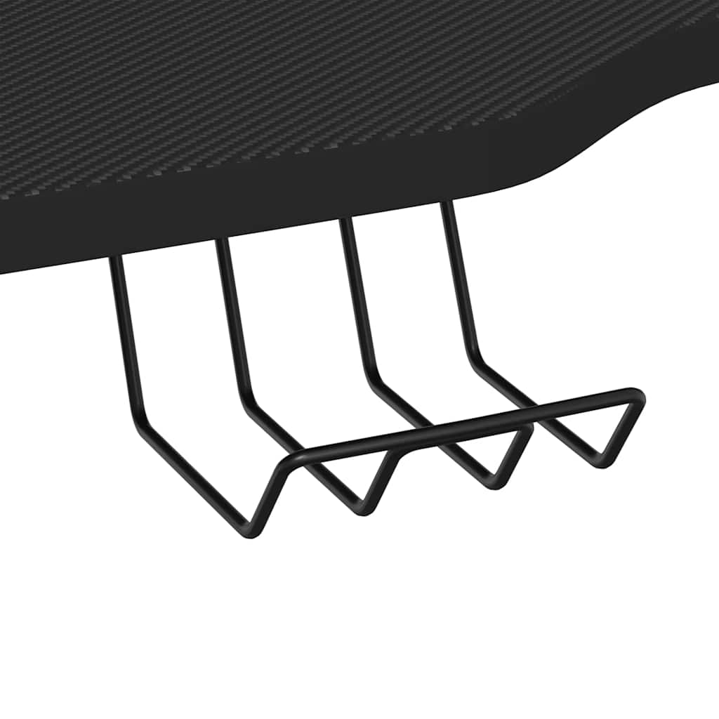 Gaming Desk with K-Shaped Legs Black 90x60x75 cm