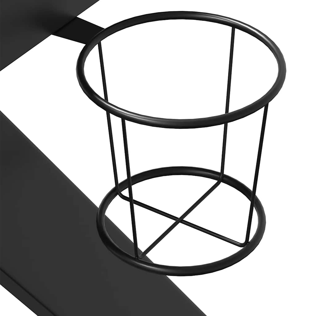 Gaming Desk with K-Shaped Legs Black 90x60x75 cm