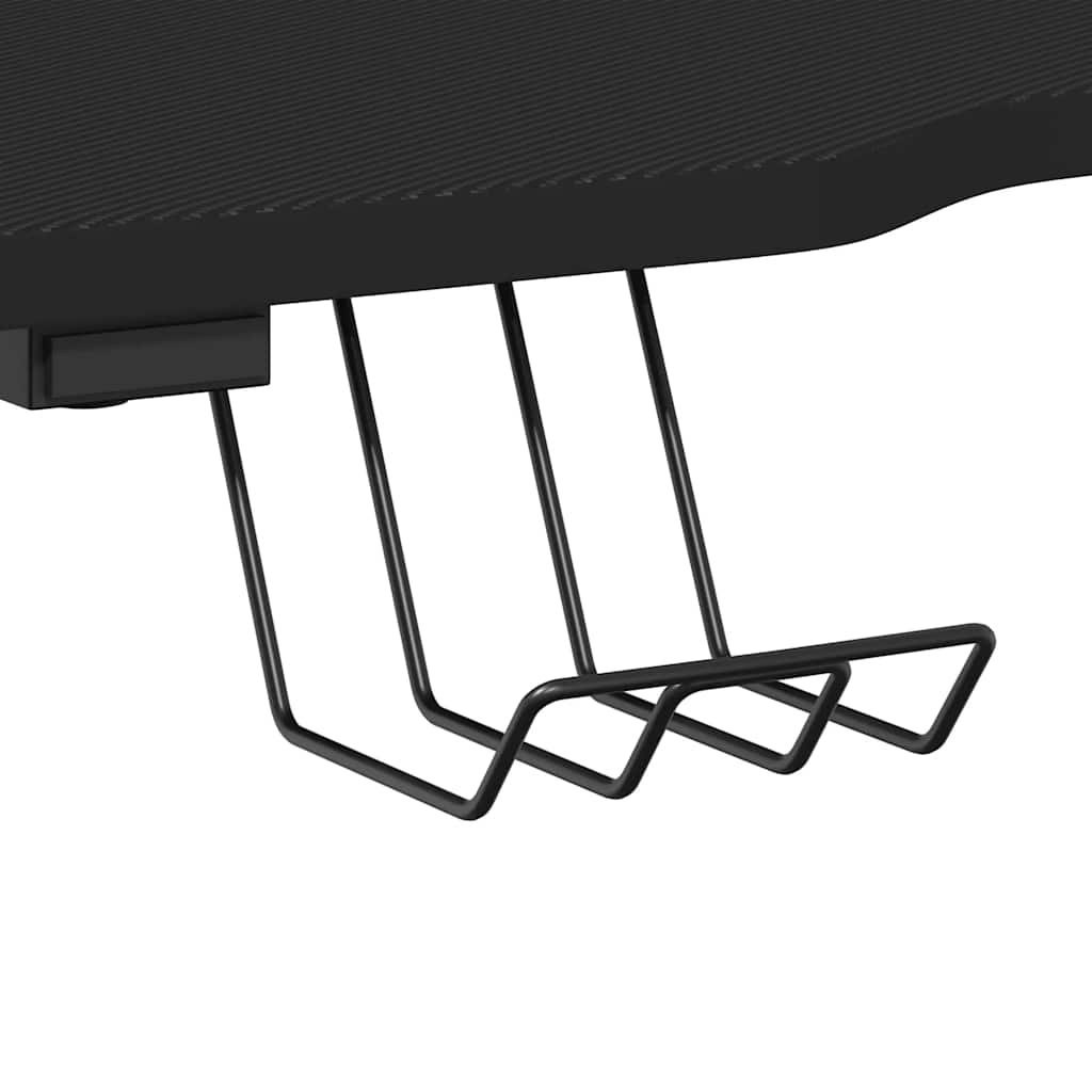 Bureau de gaming avec pieds en Z noir 110x60x75 cm