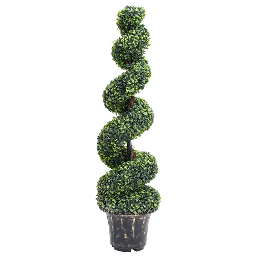 Buis artificiel en spirale avec pot Vert 117 cm