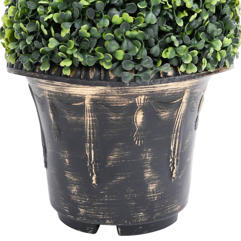 Buis artificiel en spirale avec pot Vert 117 cm