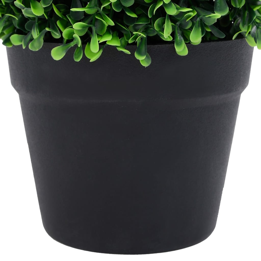 Artificial Boxwood Plants 2 pcs. Potted Ball Shape Green 32 cm