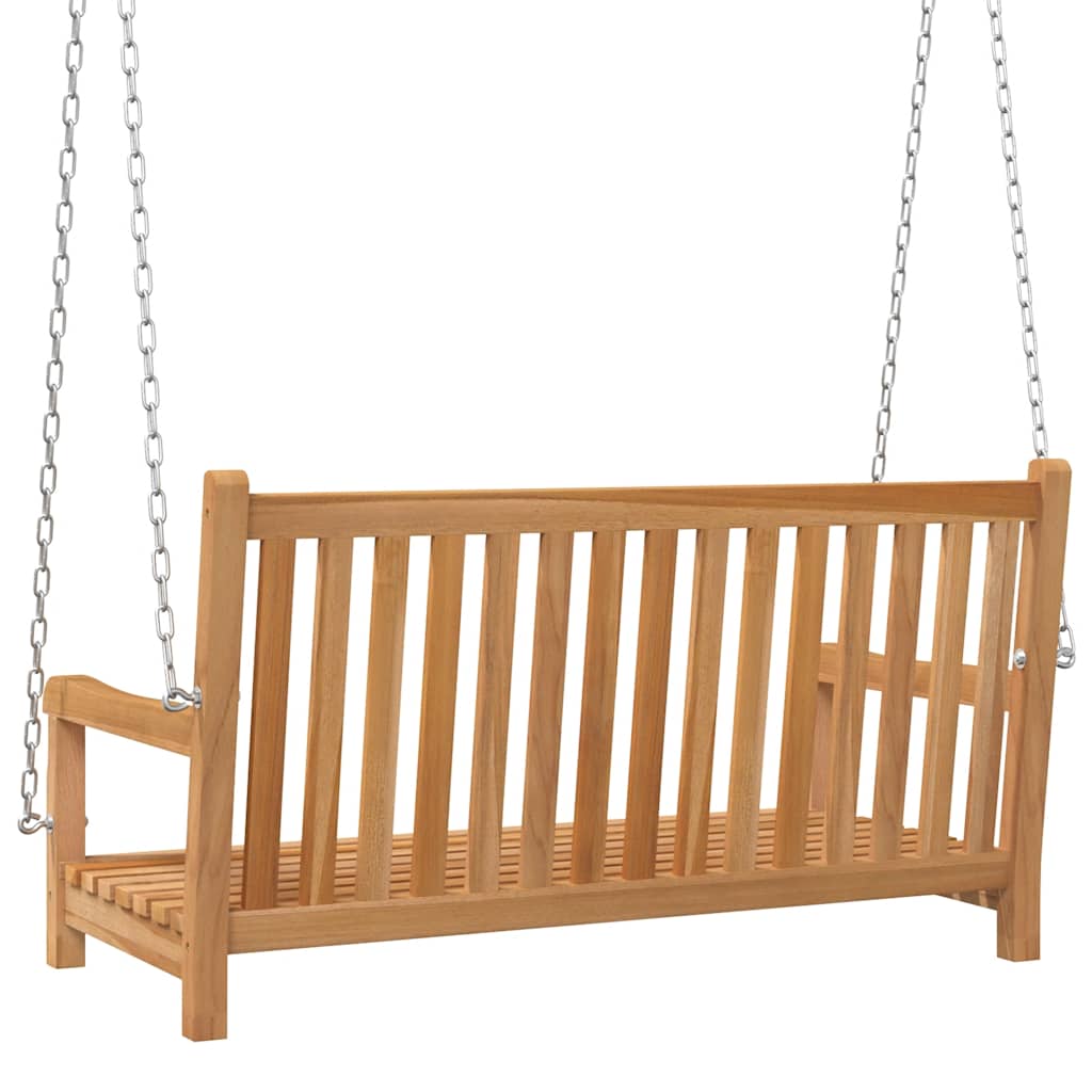Hollywoodschaukel Massivholz Teak 114x60x64 cm