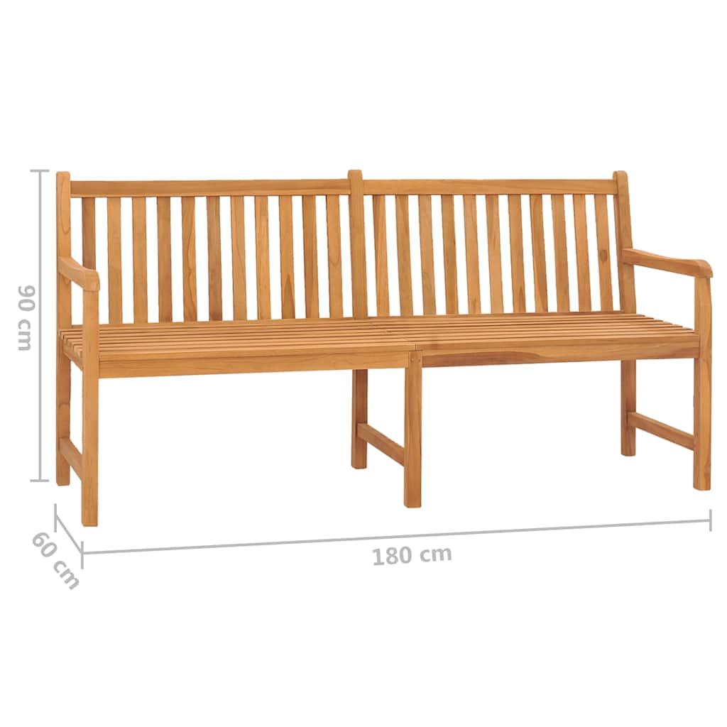 Gartenbank 180 cm Massivholz Teak