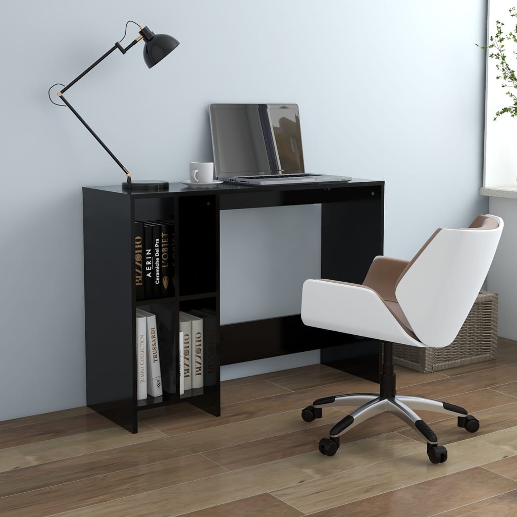 Computer Desk Black 102.5x35x75 cm Engineered Wood
