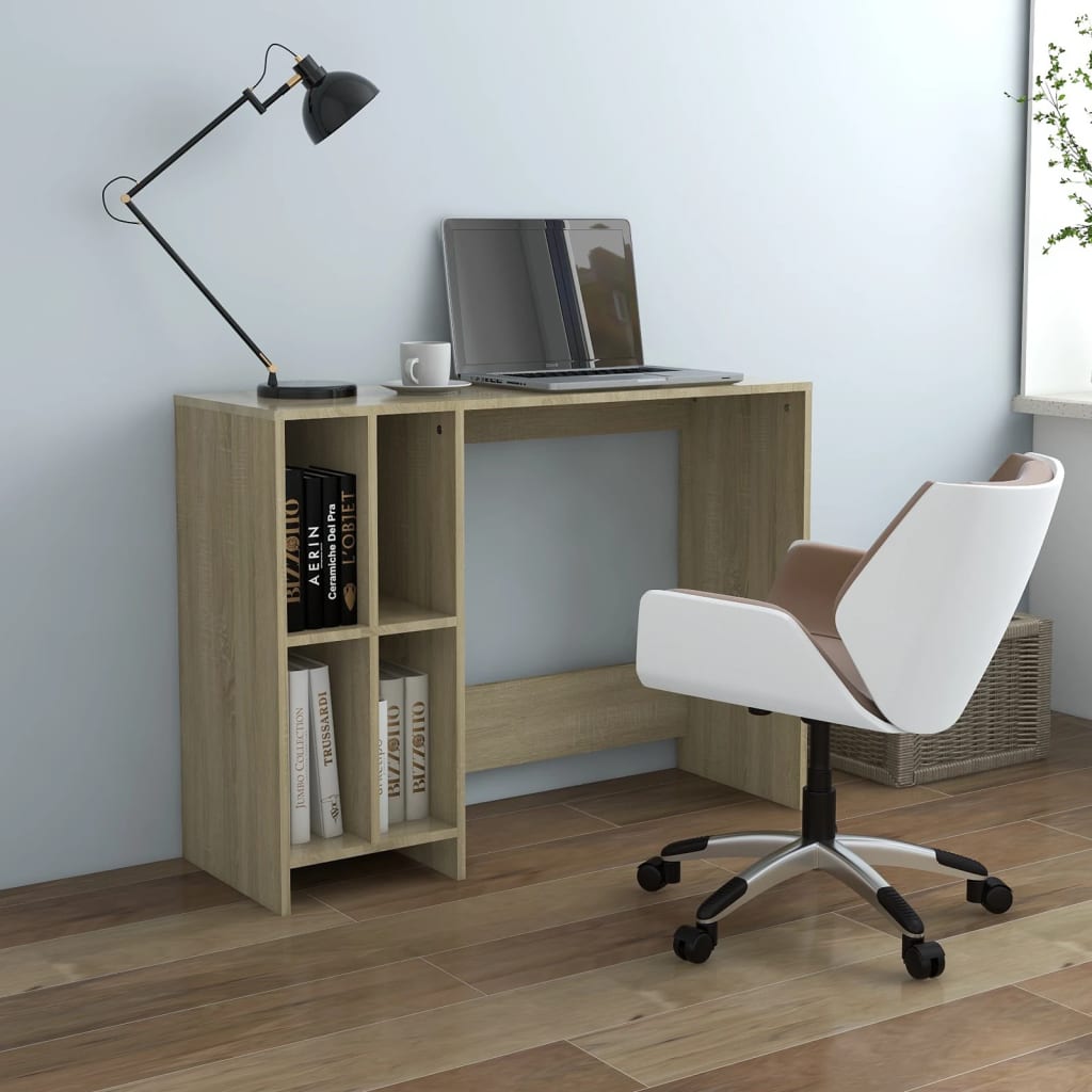 Computer Desk Sonoma Oak 102.5x35x75 cm Engineered Wood