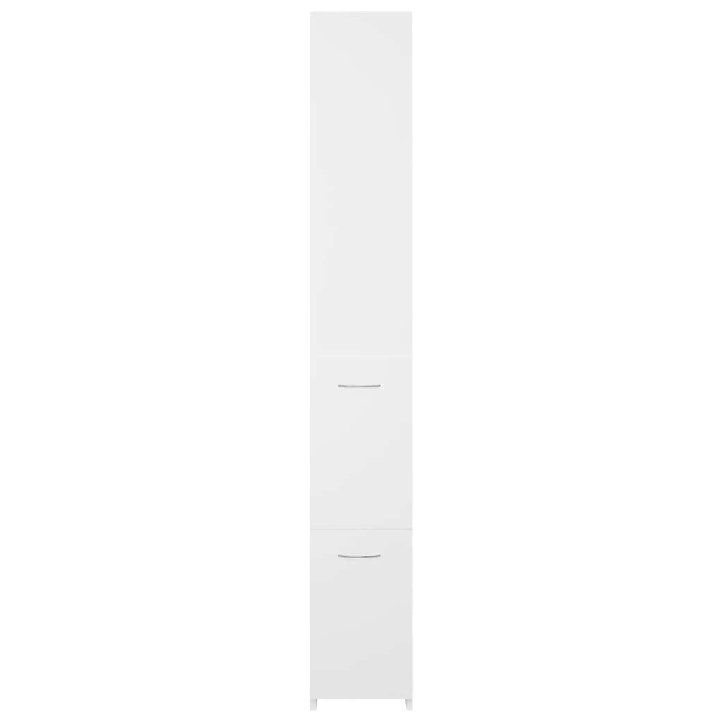 Badschrank Weiß 25x26,5x170 cm Holzwerkstoff