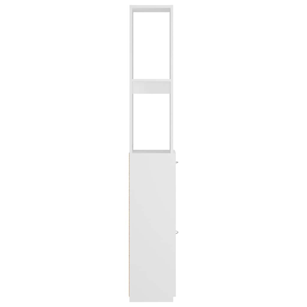 Badschrank Weiß 25x26,5x170 cm Holzwerkstoff