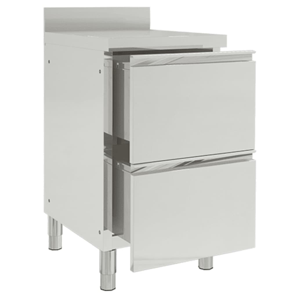 Gewerbe-Küchenschrank mit 2 Schubladen 50x60x96 cm