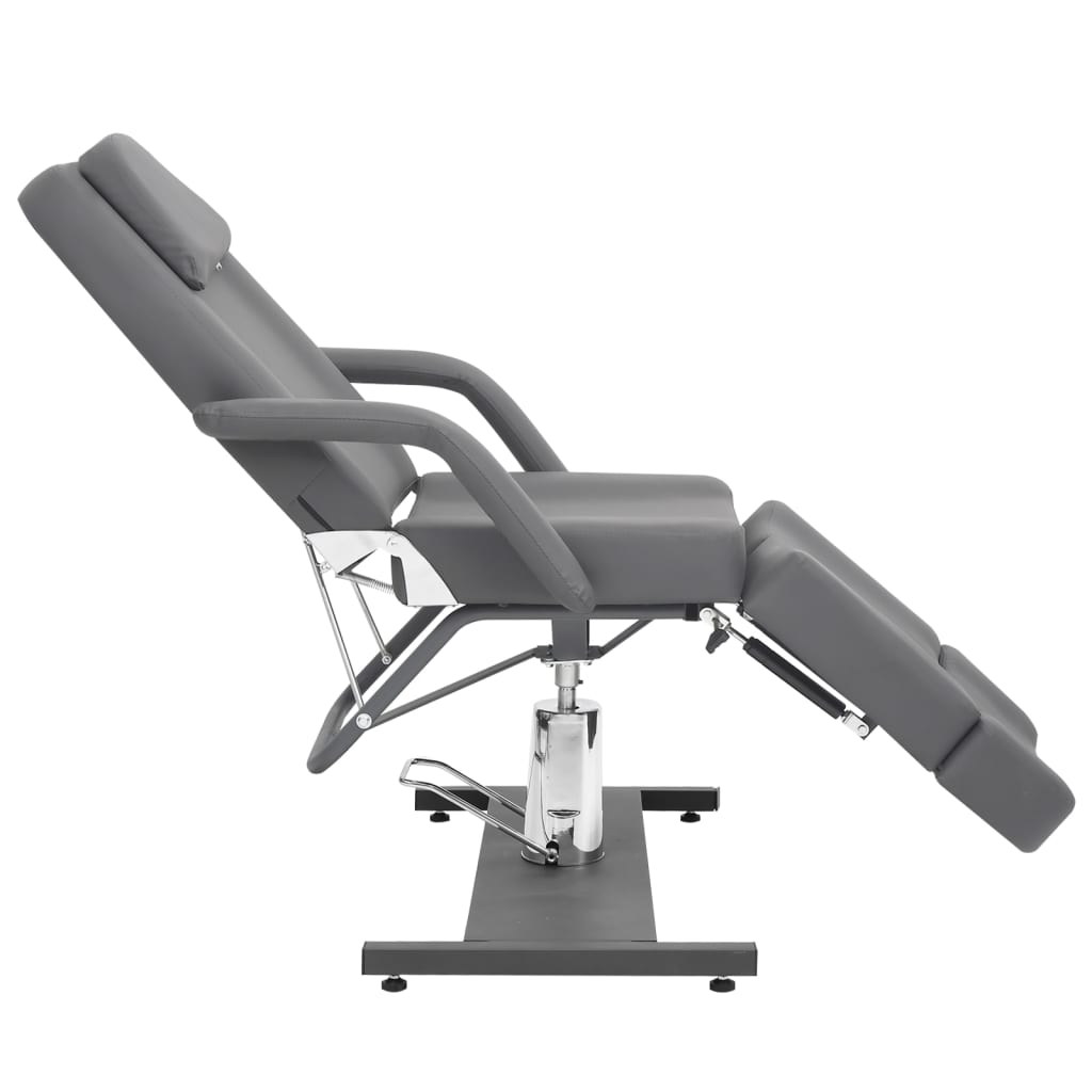 Fauteuil cosmétique simili cuir gris 180x62x78 cm