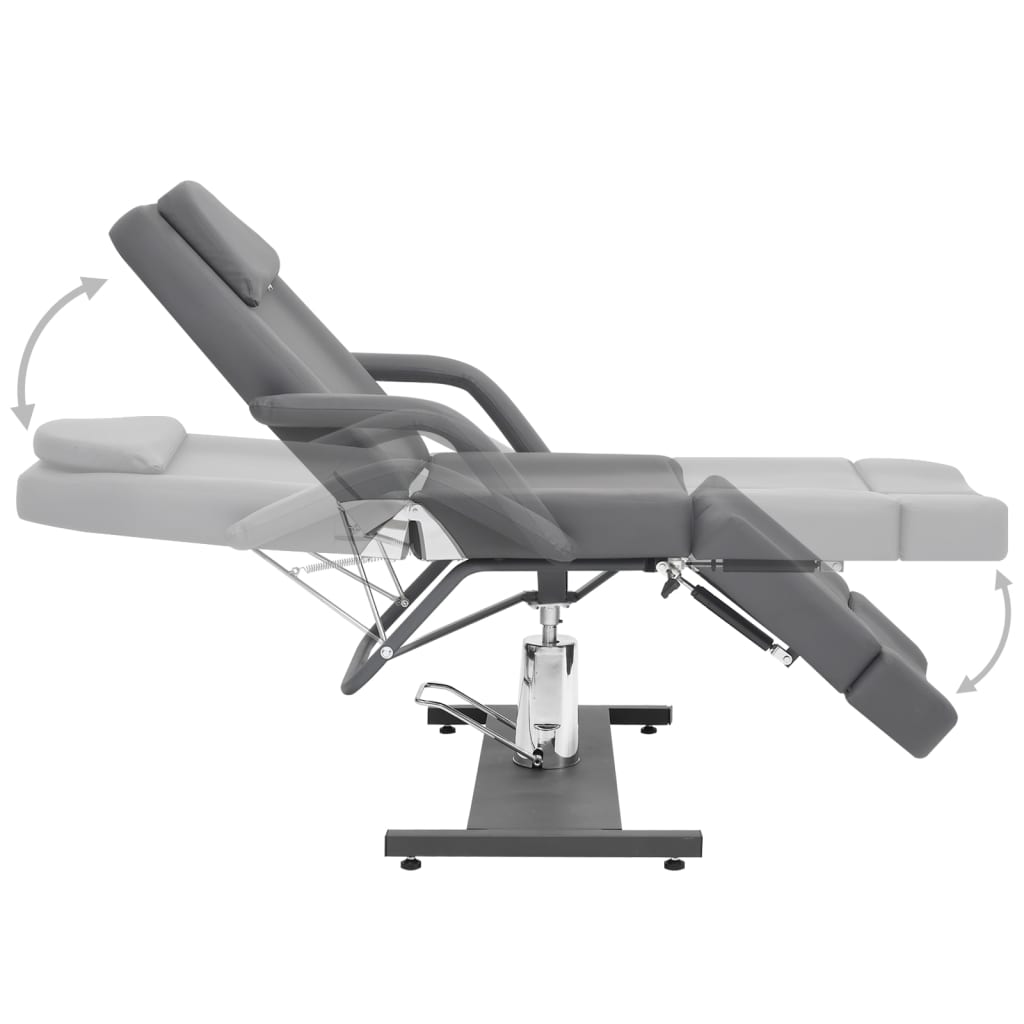 Fauteuil cosmétique simili cuir gris 180x62x78 cm