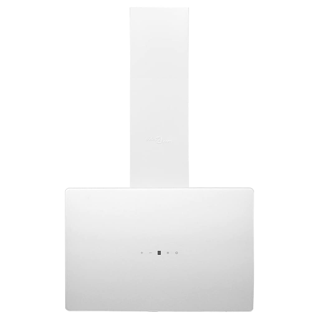 Dunstabzugshaube 60 cm Stahl und Hartglas Weiß