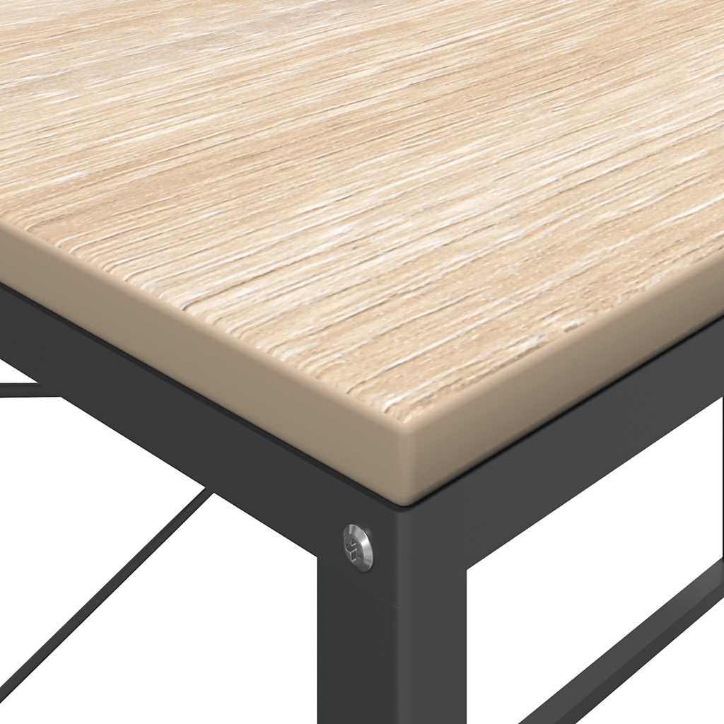 Computer Desk Black and Oak Look 110x60x70cm Engineered Wood