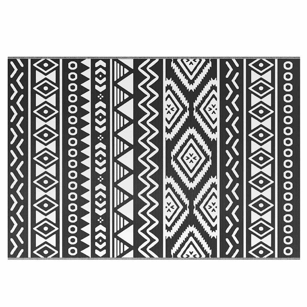 Outdoor-Teppich ARAKIL Schwarz 160x230 cm PP