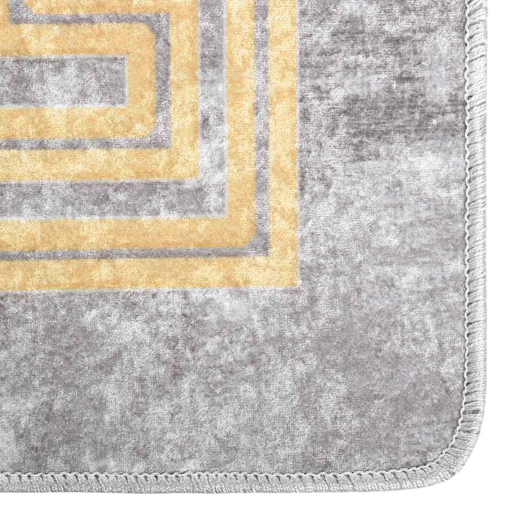 Washable Carpet Grey 120x180 cm Non-slip