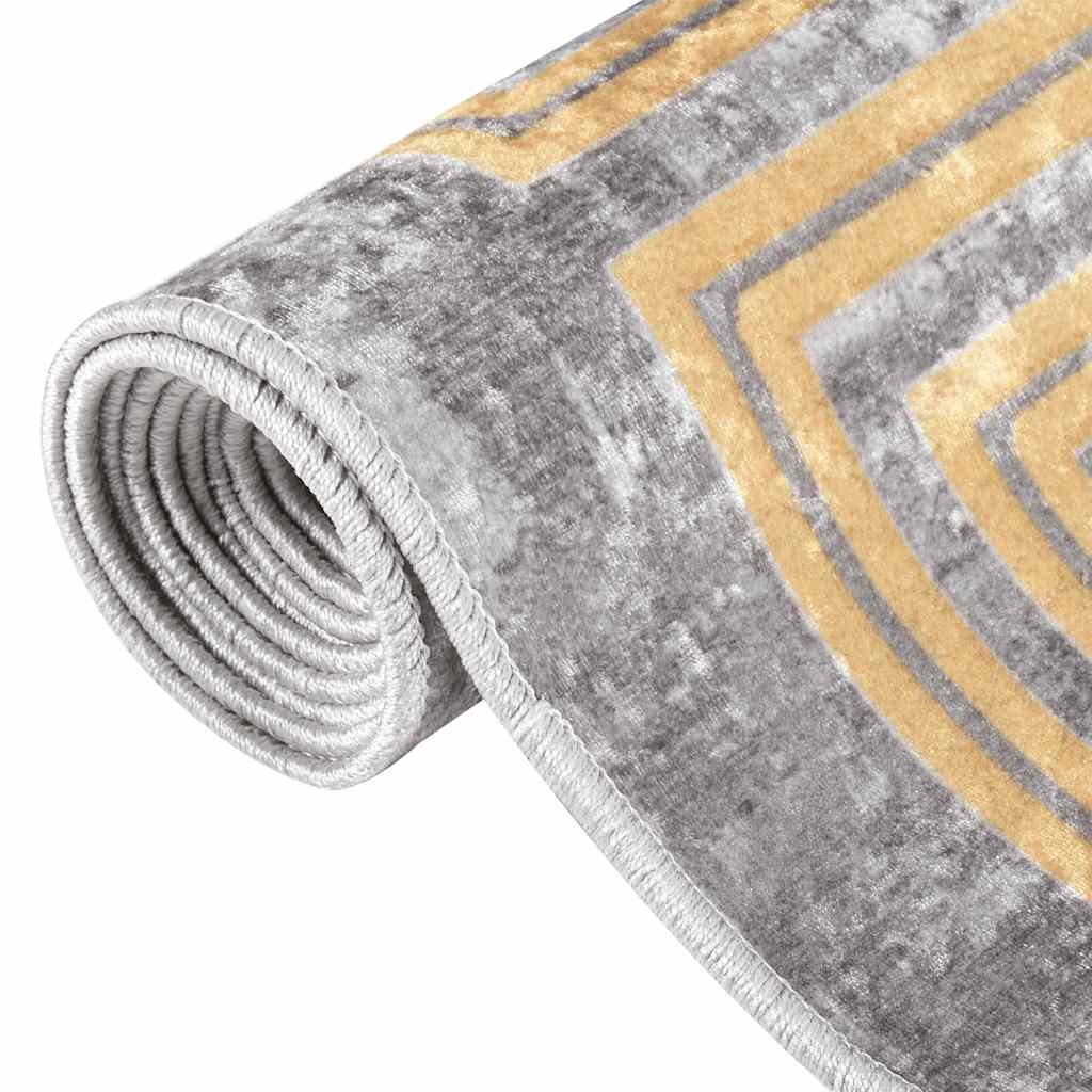 Washable Carpet Grey 120x180 cm Non-slip