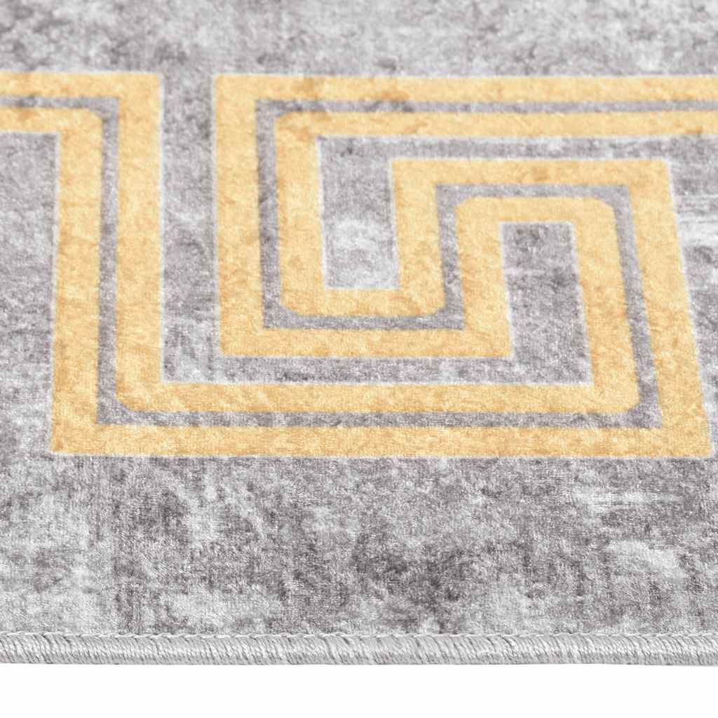 Washable Carpet Grey 120x180 cm Non-slip
