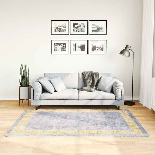 Washable Carpet Grey 120x180 cm Non-slip
