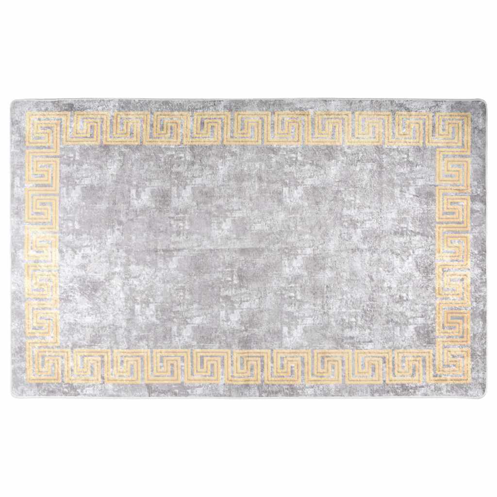 Tapis lavable gris 160x230 cm antidérapant