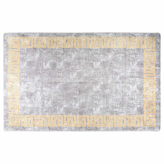 Washable Grey Rug 160x230 cm Non-Slip