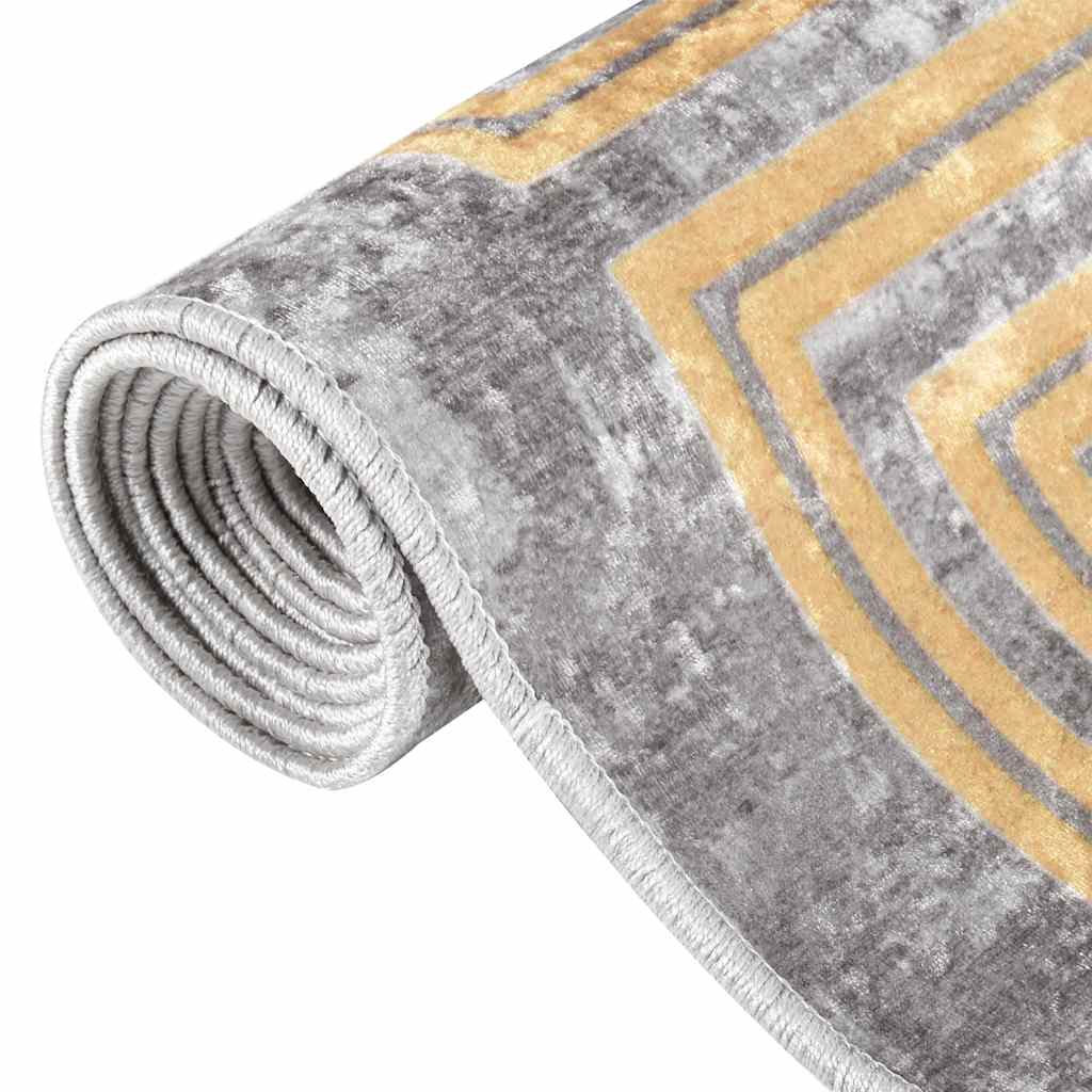 Tapis lavable gris 160x230 cm antidérapant