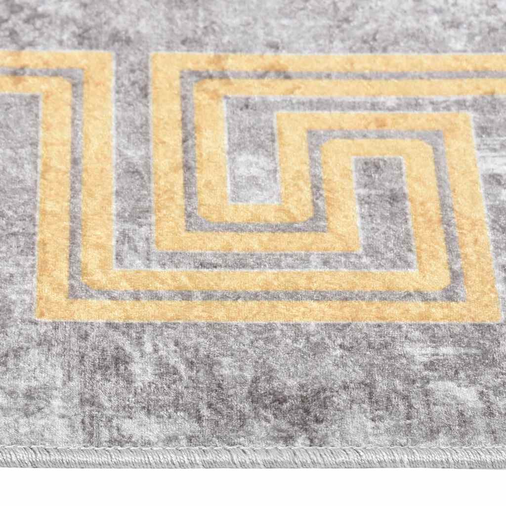 Tapis Lavable Gris 190x300 cm Antidérapant