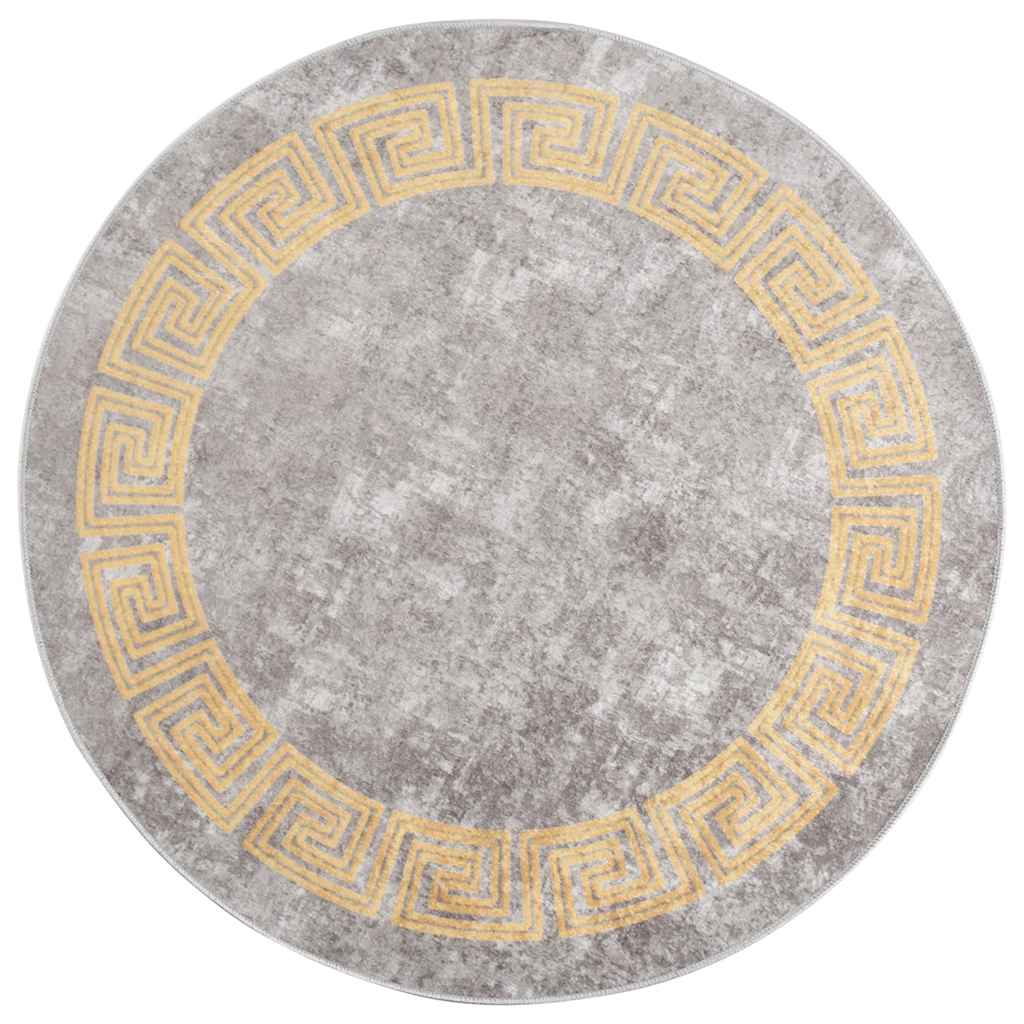 Washable Rug Grey φ120 cm Non-Slip