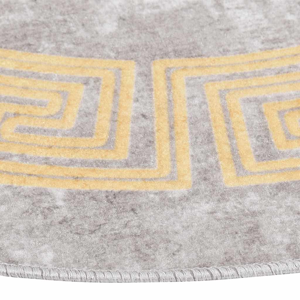 Washable Rug Grey φ120 cm Non-Slip