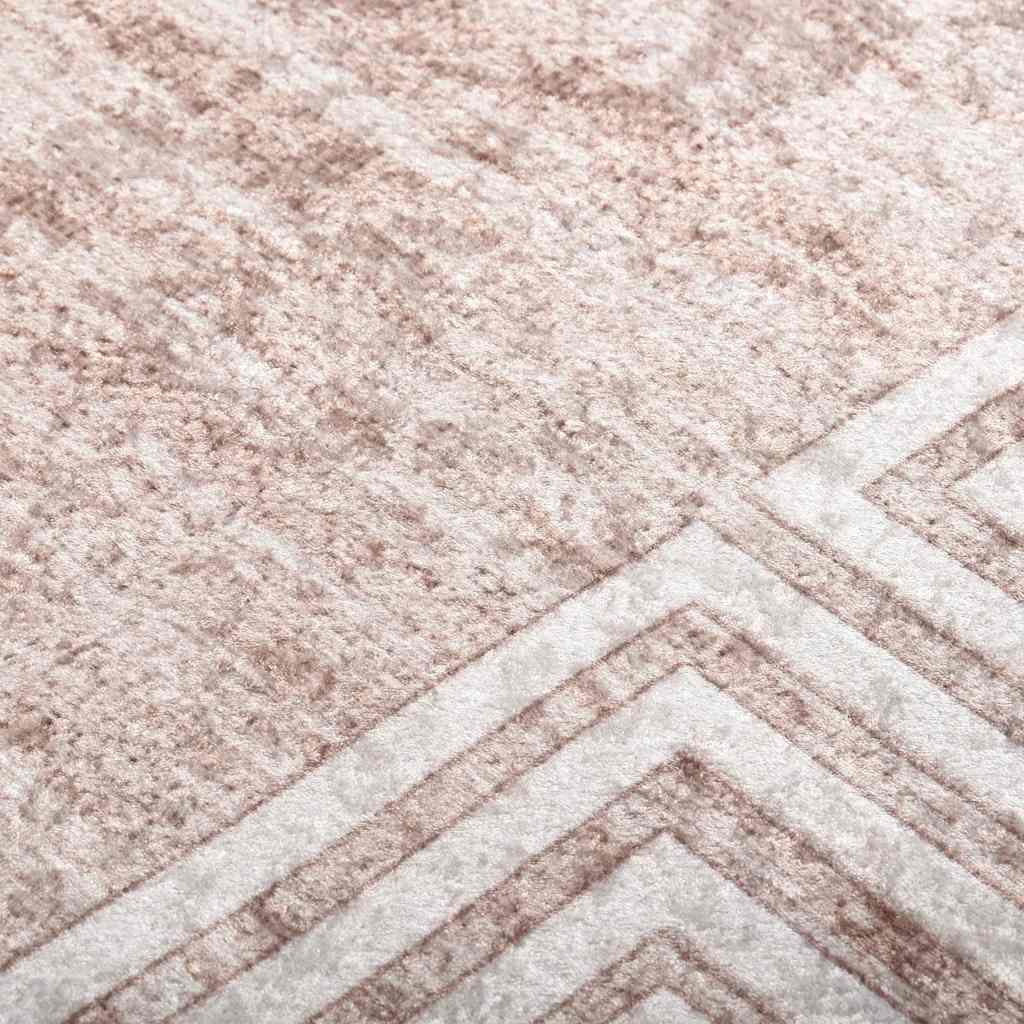 Tapis lavable 80x150 cm beige antidérapant