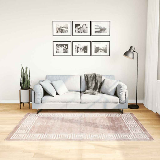 Washable Beige Rug 120x180 cm Non-slip