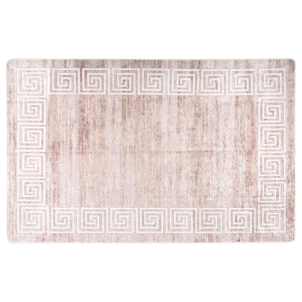 Tapis Lavable Beige 160x230 cm Antidérapant