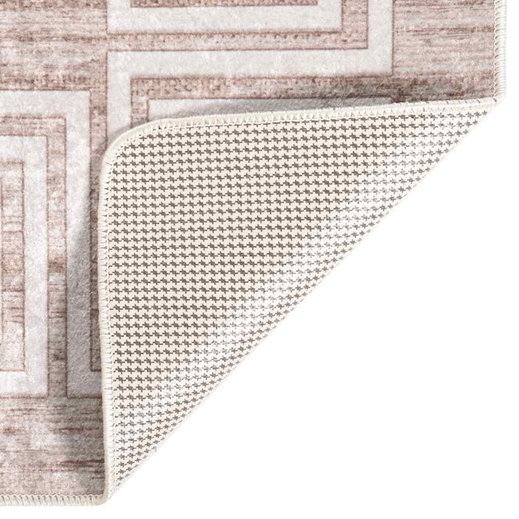 Tapis Lavable Beige 160x230 cm Antidérapant