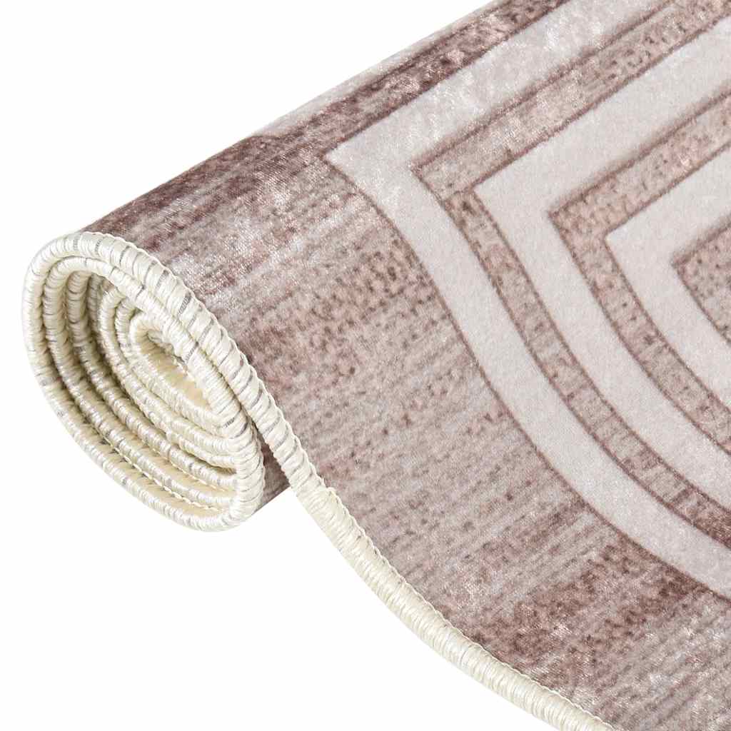 Tapis Lavable Beige 160x230 cm Antidérapant