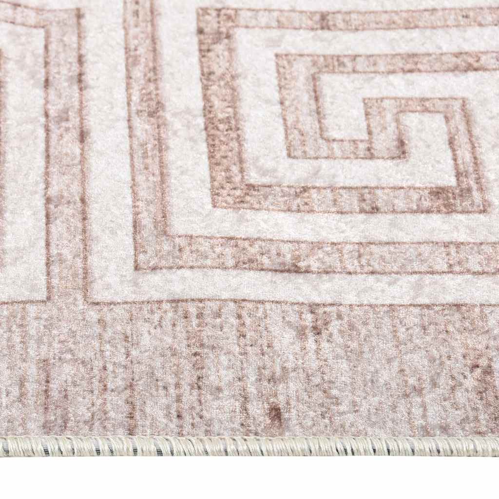 Tapis Lavable Beige 160x230 cm Antidérapant