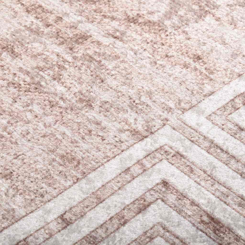 Tapis Lavable Beige 160x230 cm Antidérapant