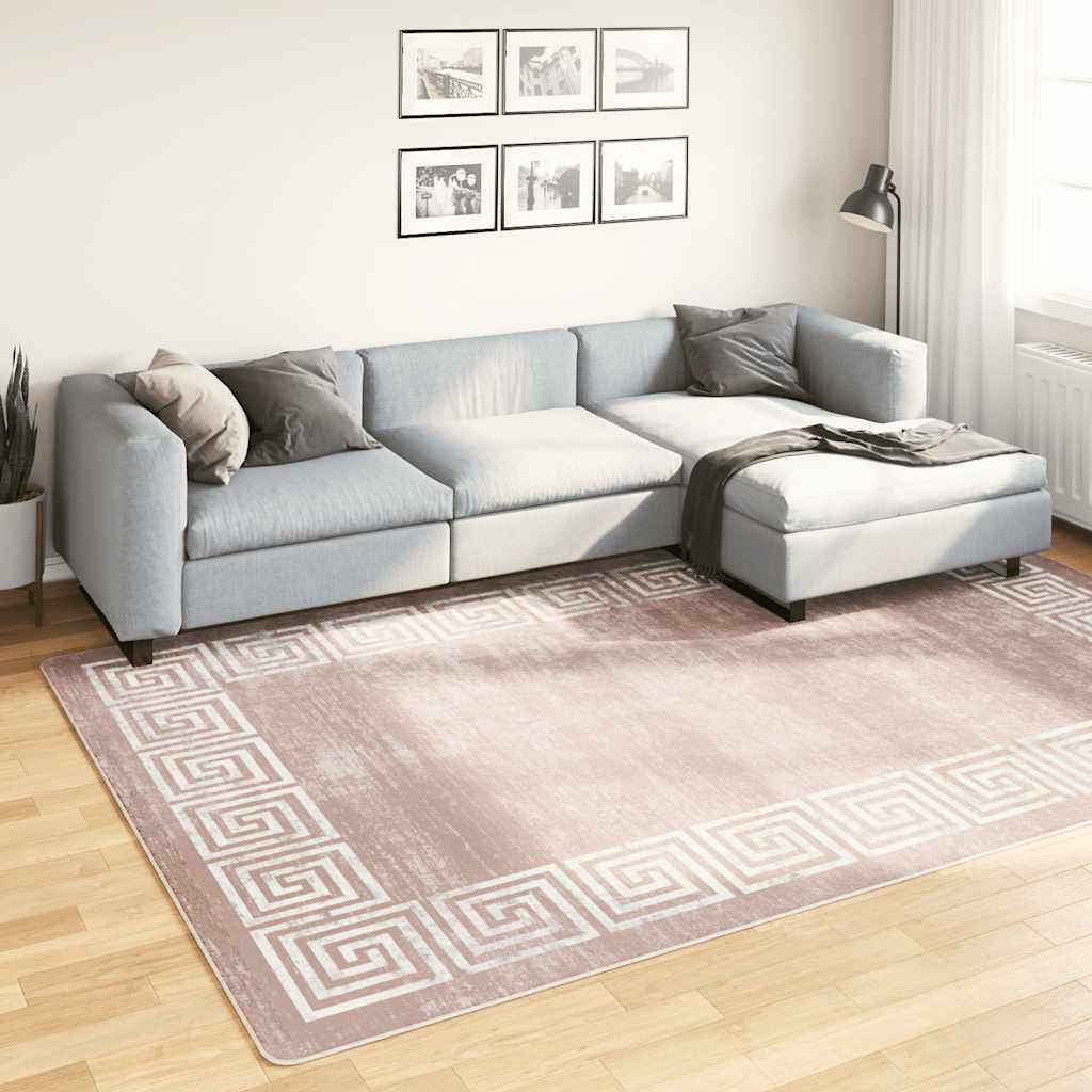 Tapis Lavable Beige 190x300 cm Antidérapant