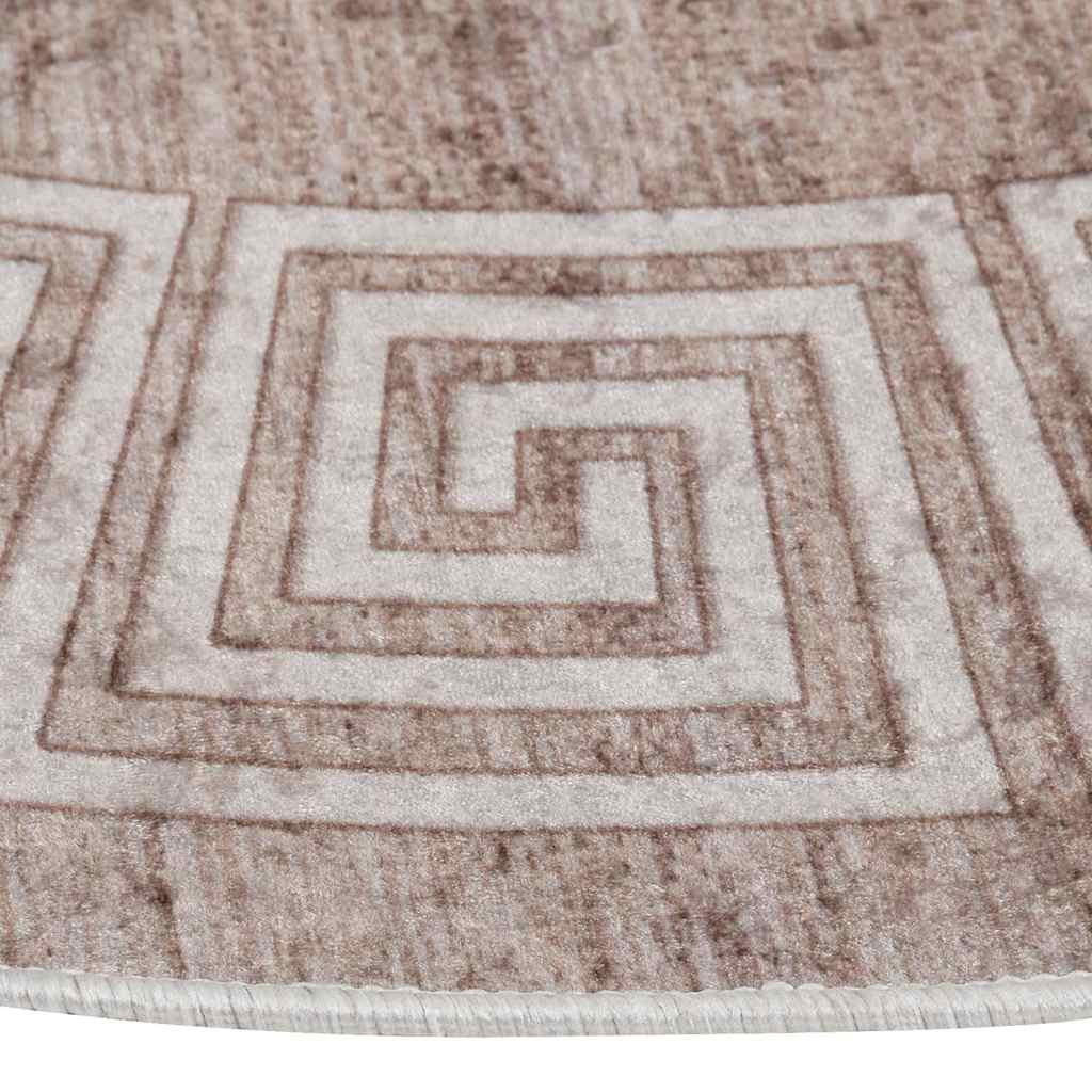 Washable Rug 120 cm Beige Non-Slip