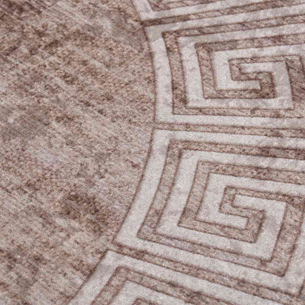 Washable Rug 120 cm Beige Non-Slip