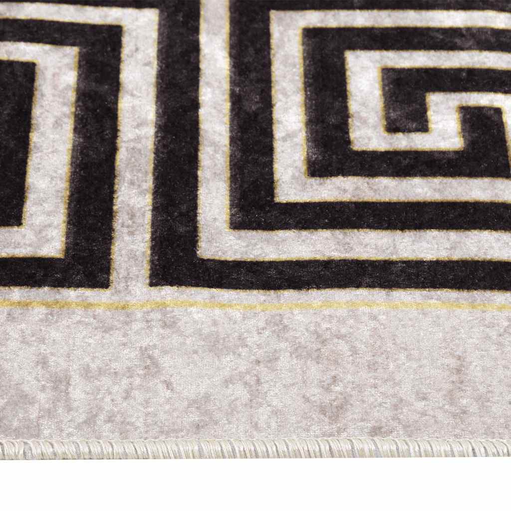 Tapis lavable 80x300 cm beige clair antidérapant