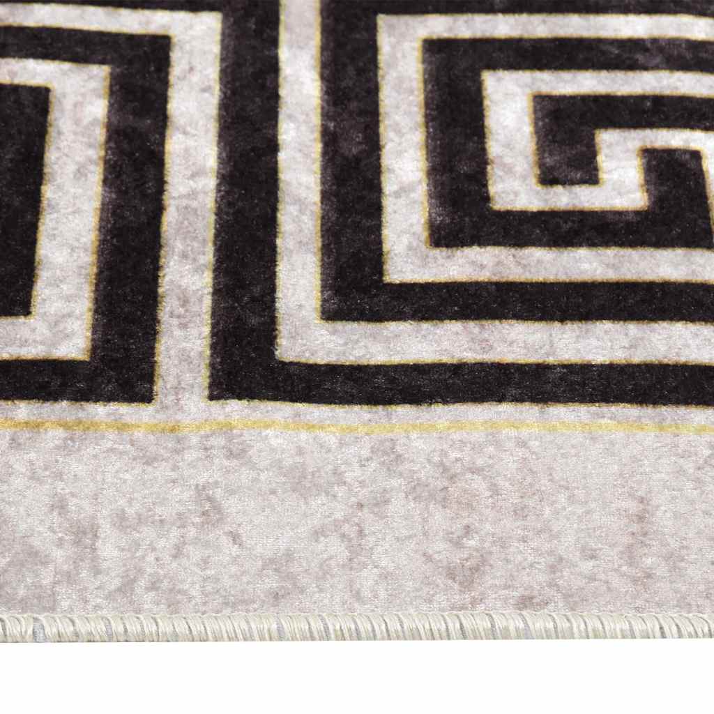 Tapis lavable 160x230 cm beige clair antidérapant