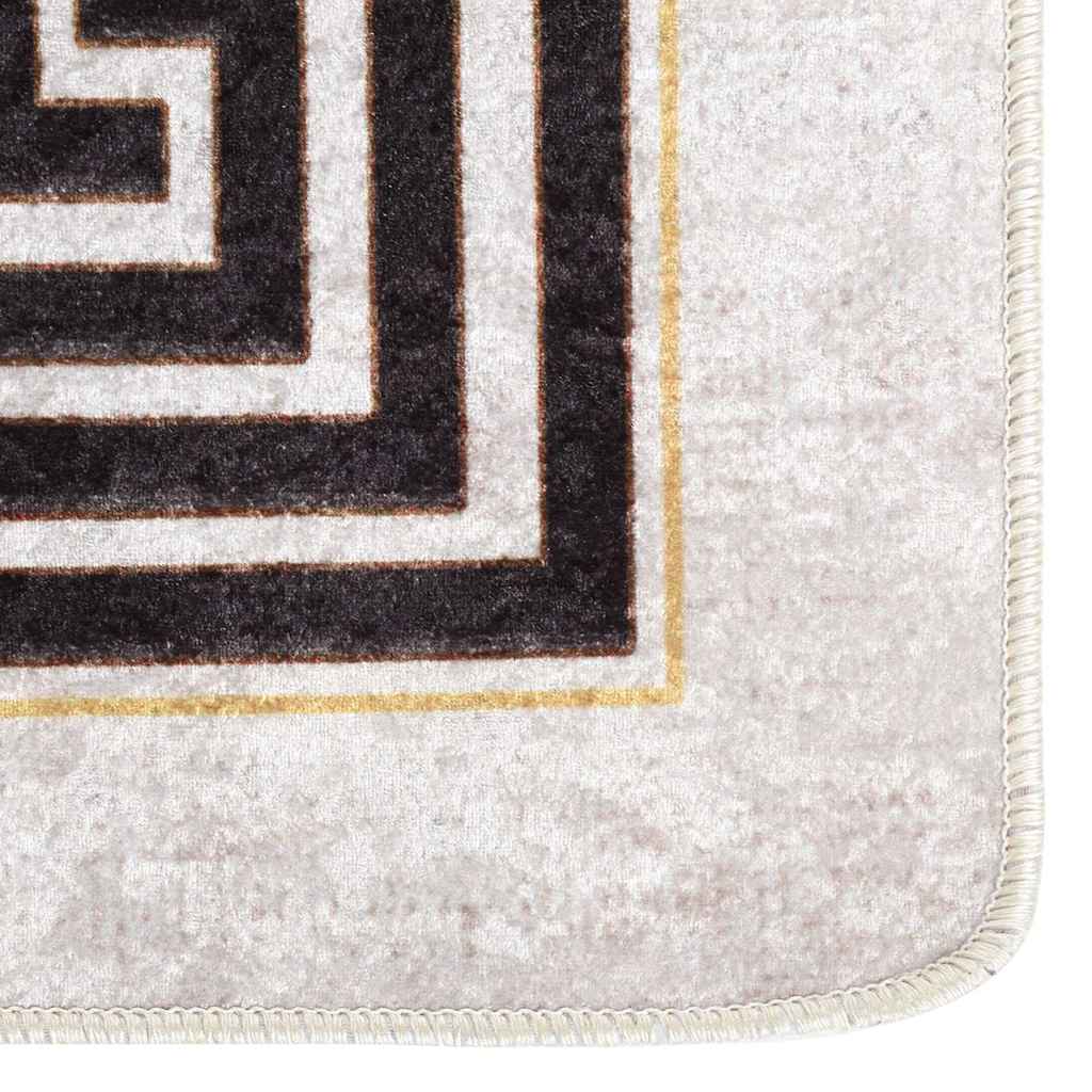 Tapis lavable 160x230 cm beige clair antidérapant