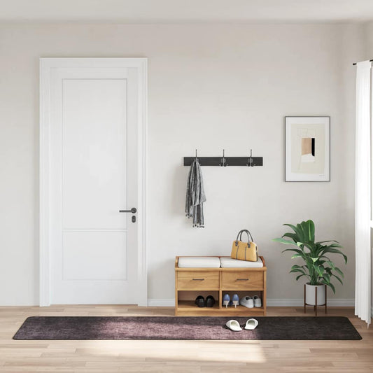 Washable Rug 80x300 cm Anthracite Non-Slip