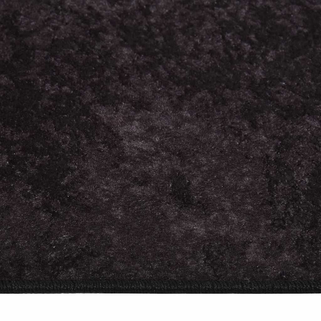 Teppich Waschbar Anthrazit 120x180 cm Rutschfest