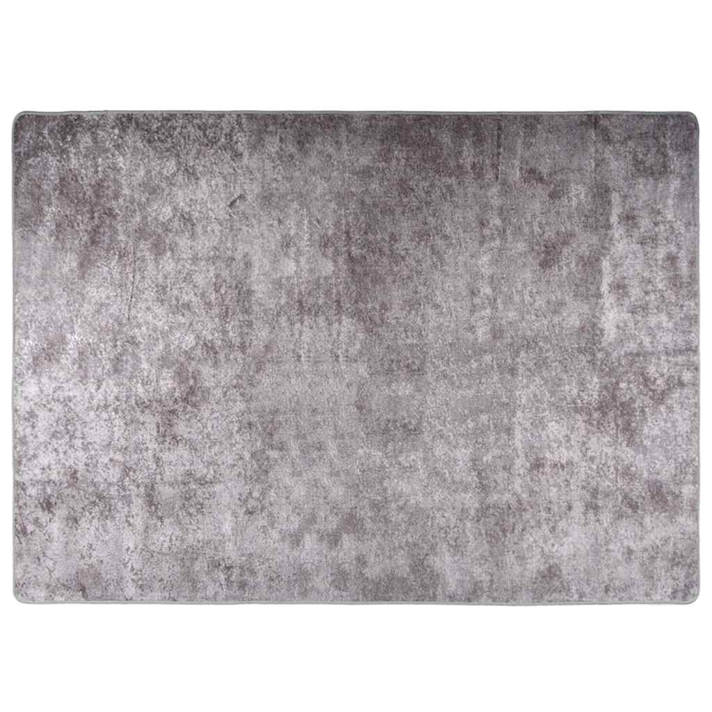 Tapis lavable gris 120x180 cm antidérapant