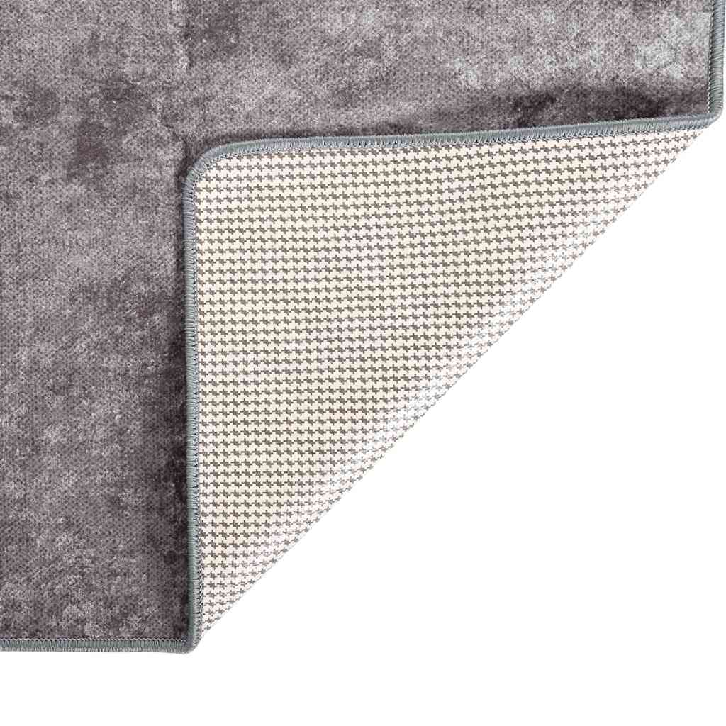 Tapis lavable gris 120x180 cm antidérapant
